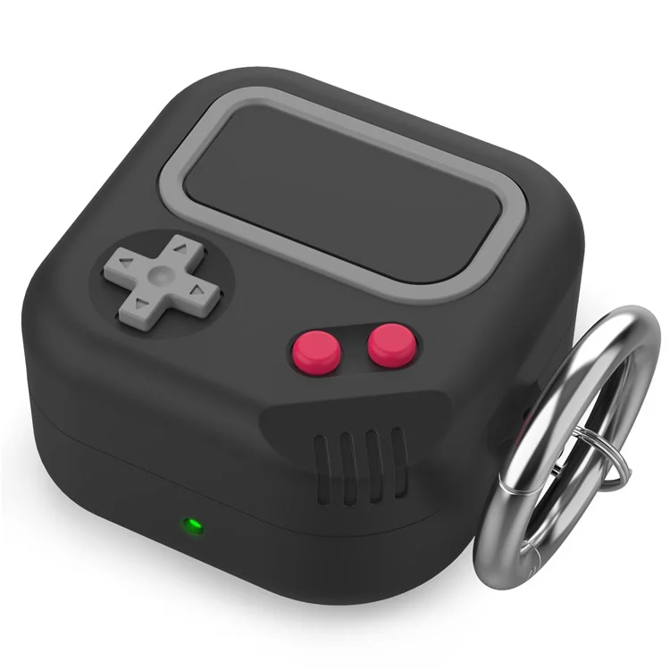 AHASTYLE PT-JY10 Pour Samsung Buds Live / Buds Pro / Buds 2 Étui en silicone Conception de manette de jeu Couverture antichoc en 2 pièces - Noir