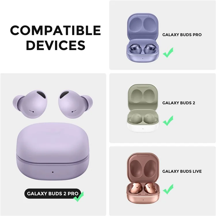 AHASTYLE PT-JY10 Pour Samsung Buds Live / Buds Pro / Buds 2 Étui en silicone Conception de manette de jeu Couverture antichoc en 2 pièces - Noir