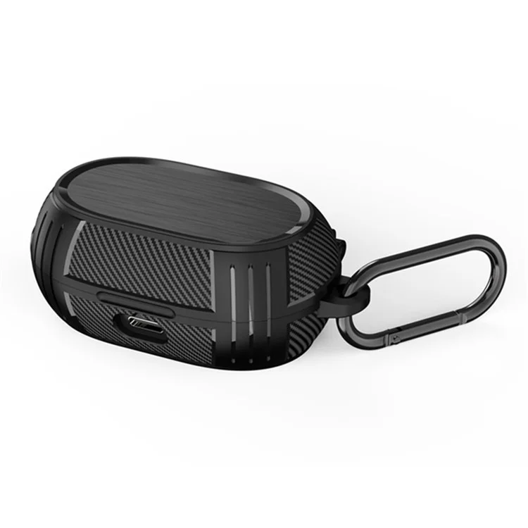 Für Jabra Elite 7 Pro / Elite 7 Active Anti-Scratch Ohrhörer-Schutz TPU-Abdeckung mit Tragegriff - Schwarz