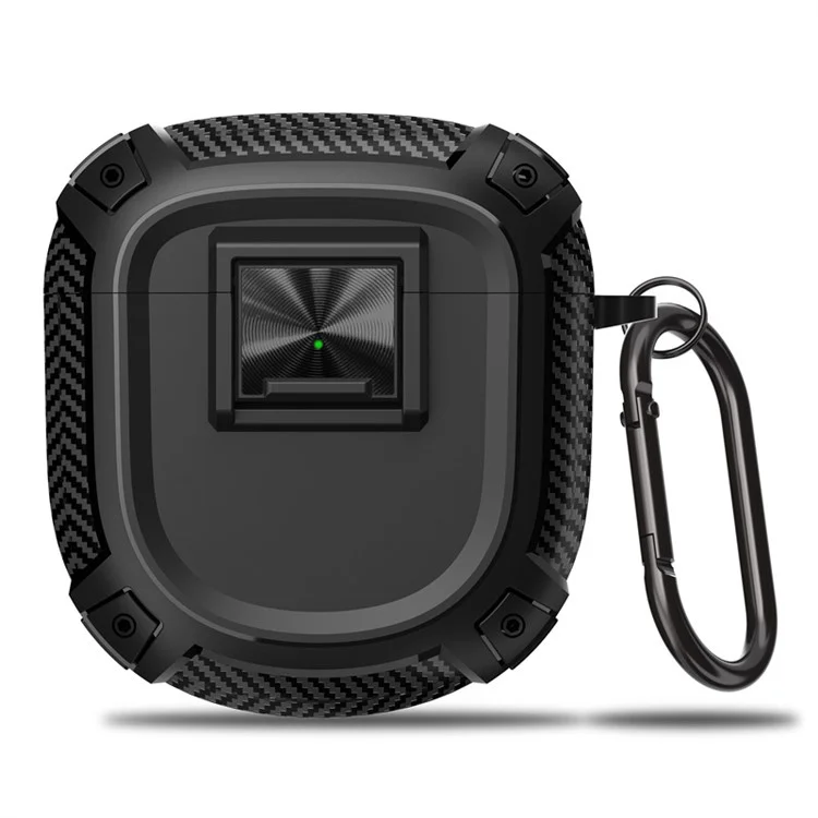 For Bose QuietComfort Ultra / QuietComfort Earbuds II Earphone Protector TPU Cover with Carrying Buckle - Black