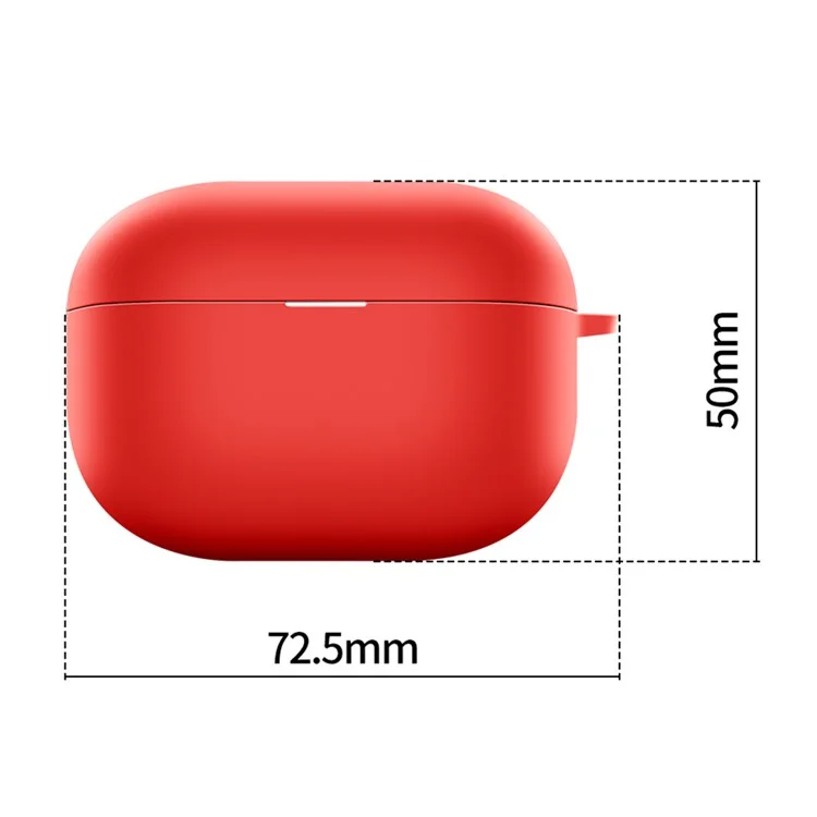 Para Realme Buds T300 Silicone Case Dustproof Earphone Cover Bluetooth Headset Sleeve with Buckle - Vermelho