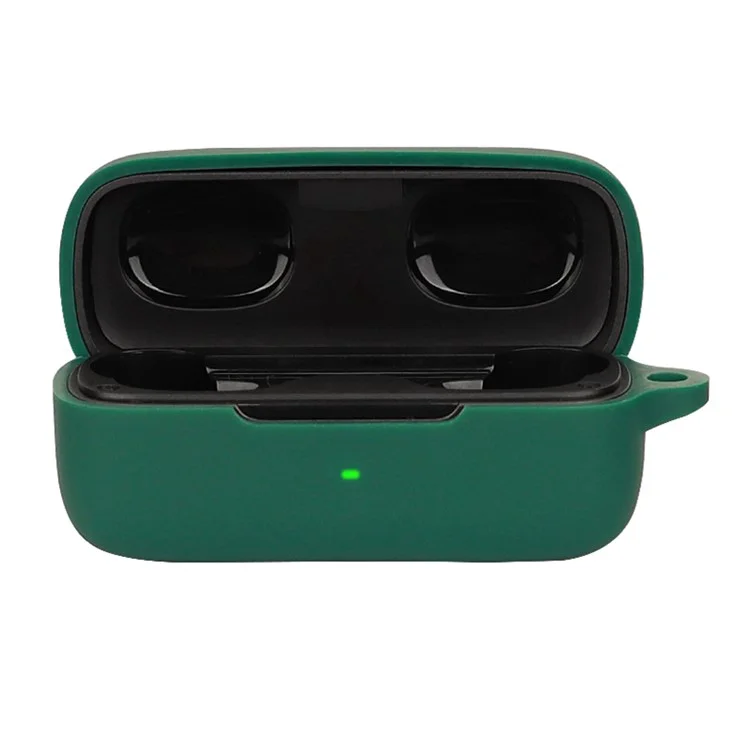 TWS Headset Sleeve for EarFun Free Pro 3 Earphone Cover Silicone Case with Buckle - Blackish Green