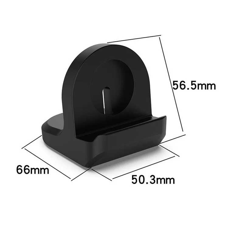 For Aigo GT8 / GT3 / GTV2 Silicone Charger Holder Anti-Slide Smart Watch Charger Stand - Black