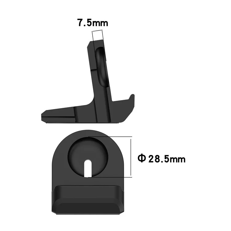 Für Google Pixel Watch 2 Silikonladegerät-Halter mit USB-Ladekabel, Anti-Rutsch-Smartwatch-Ladegerät-Ständer - Schwarz