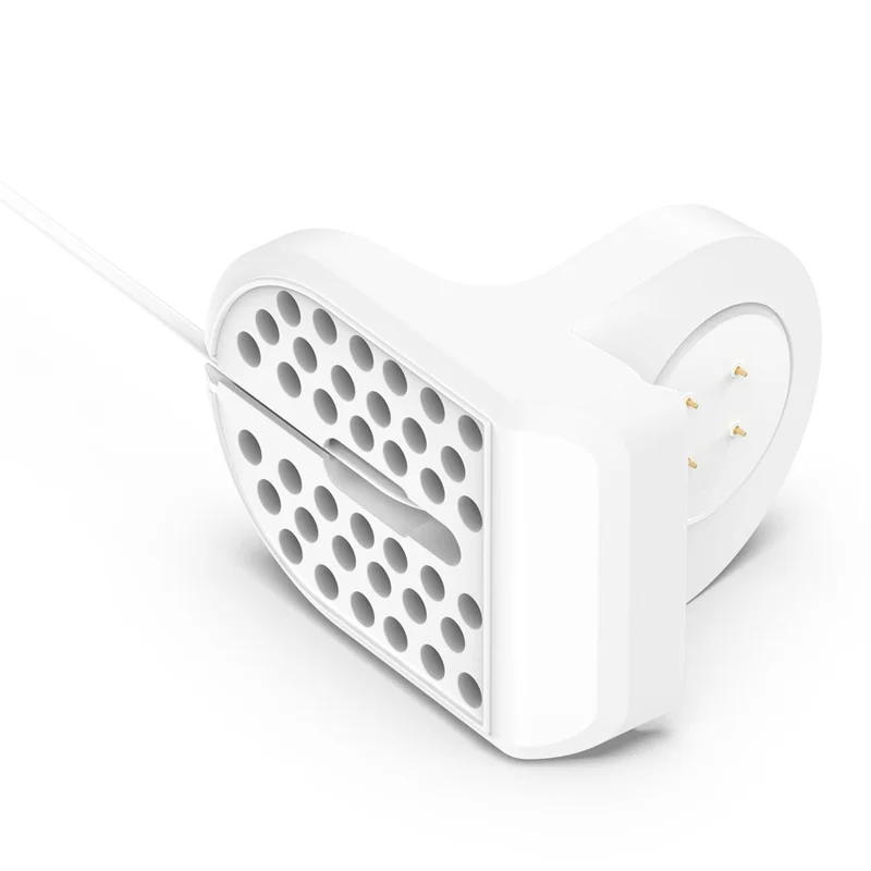For Google Pixel Watch 2 Silicone Charger Holder with USB Charging Cable Anti-Slip Smart Watch Charger Stand - White