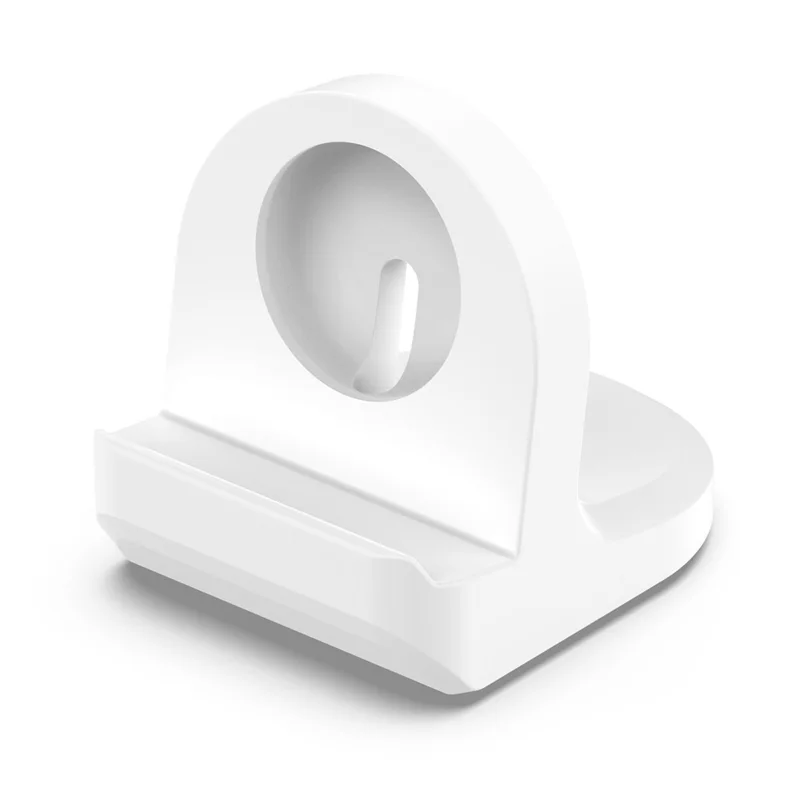 For Google Pixel Watch 2 Silicone Charger Holder with USB Charging Cable Anti-Slip Smart Watch Charger Stand - White