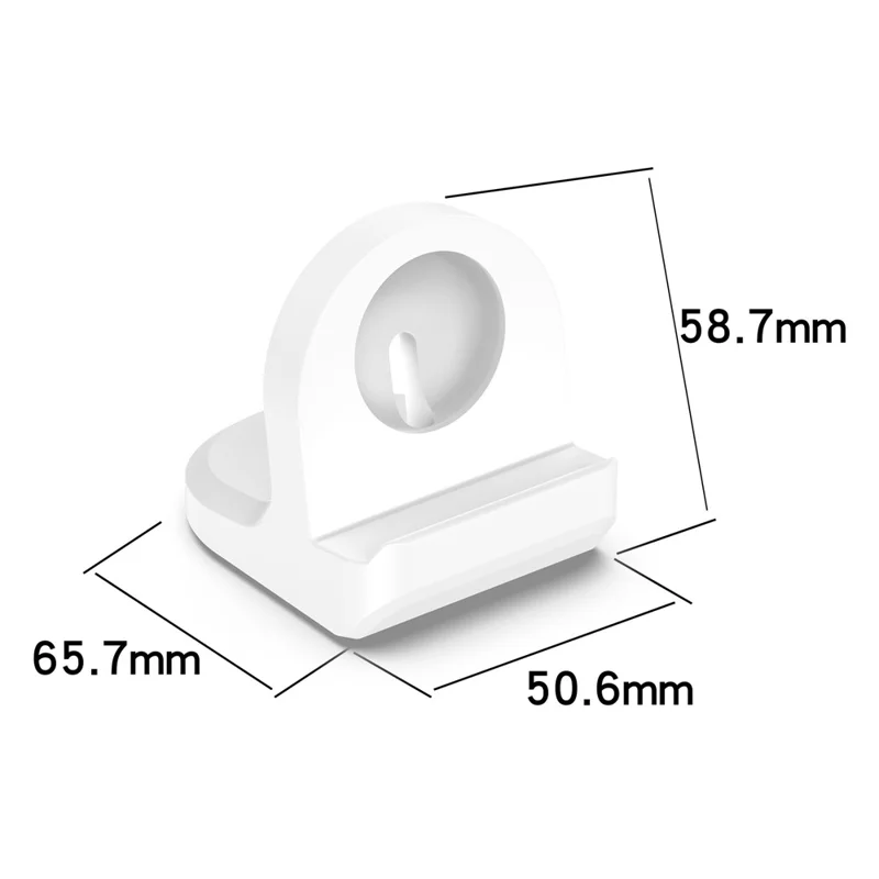 For Google Pixel Watch 2 Silicone Charger Holder with USB Charging Cable Anti-Slip Smart Watch Charger Stand - White
