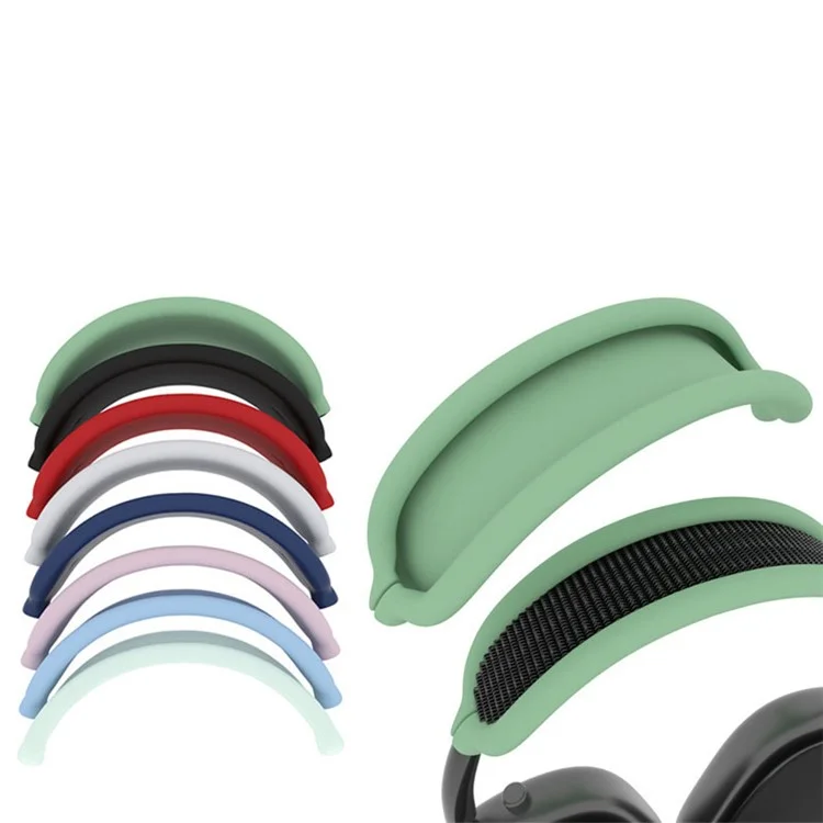 Para AirPods Max Auricular Silicona Cáscara Auricular Cubierta Auricular Cubierta Headbeam Bolsa de Almacenamiento Conjunto - Matcha Green