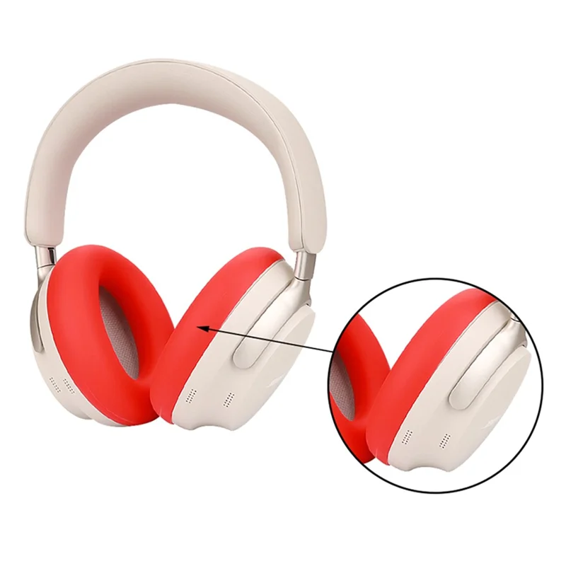 1 par till Bose Quietcomfort Ultra huvudtelefon öronproppar låda av silikonhölje - Beige