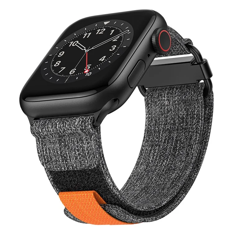 Ремешок для умных часов Apple Watch Series 10 42 мм / 9 8 7 41 мм / SE (2023) SE (2022) SE 6 5 4 40 мм / 3 2 1 38 мм Canvas Loop - черный / серый
