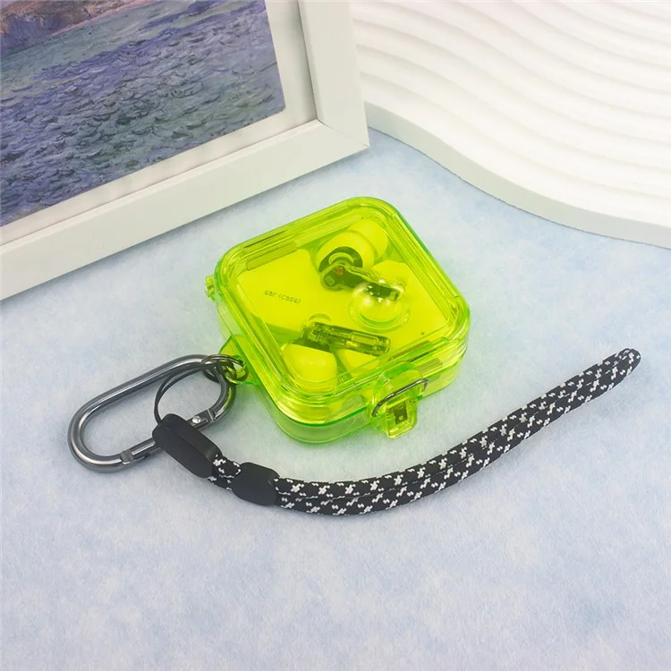 Für Nothing Ear (2) Anti-Scratch PC-Hülle Bluetooth-Kopfhörer-Sleeve Ohrhörer-Cover - Transparentes Gelb