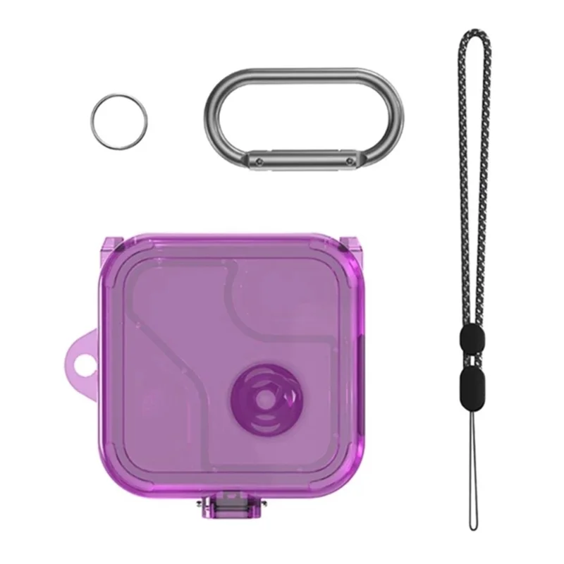 For Nothing Ear (2) Anti-Scratch PC Case Bluetooth-compatible Headset Sleeve Earphone Cover - Transparent Purple