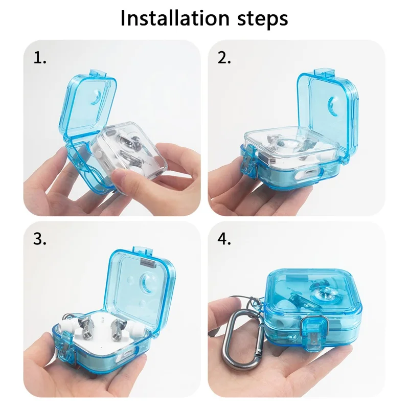 For Nothing Ear (2) Anti-Scratch PC Case Bluetooth-compatible Headset Sleeve Earphone Cover - Transparent Purple