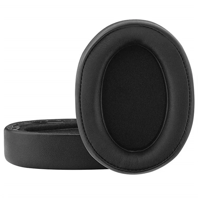 1 Pair For Sony MDR-100ABN / WH-H900N Headphone Ear Pads Protein Leather Cushions with Mini Crowbar - Black
