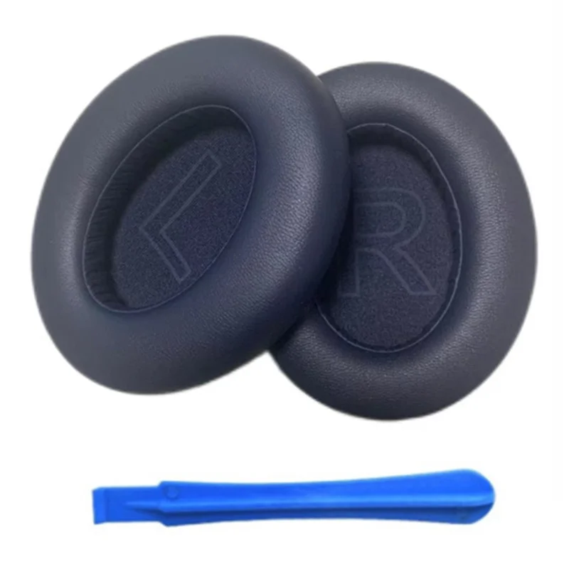1 Pair Ear Pads for Anker Soundcore Life Q20 Protein Leather Headphone Ear Cushions with Mini Crowbar - Dark Blue