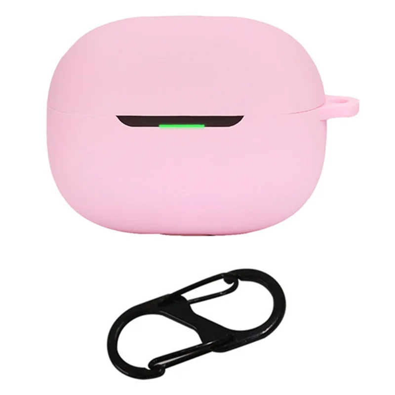 For Xiaomi Redmi Buds 5 Pro Silicone Case Bluetooth-compatible Headset Sleeve Earphone Cover with Buckle - Pink