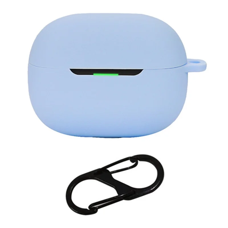 For Xiaomi Redmi Buds 5 Pro Silicone Case Bluetooth-compatible Headset Sleeve Earphone Cover with Buckle - Sky Blue