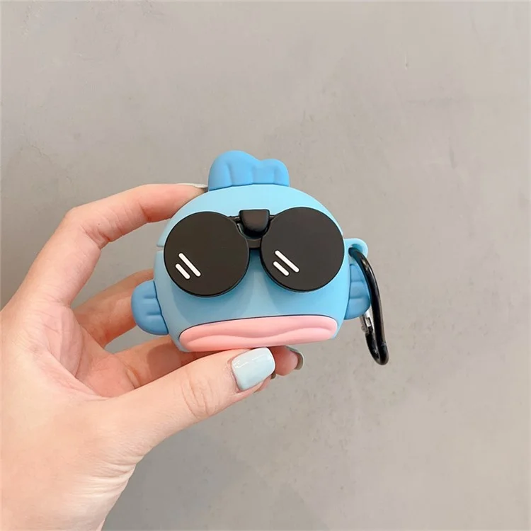 Per Apple AirPods 3 Cartoon Clownfish Silicone Cover Anti-drop Earphone Protective Case with Hanging Buckle