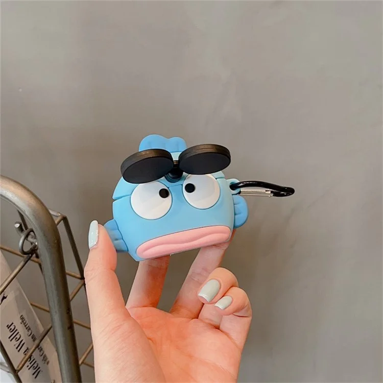 Per Apple AirPods 3 Cartoon Clownfish Silicone Cover Anti-drop Earphone Protective Case with Hanging Buckle