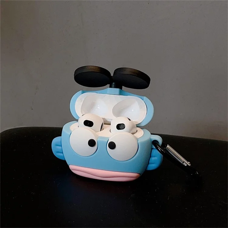 Per Apple AirPods 3 Cartoon Clownfish Silicone Cover Anti-drop Earphone Protective Case with Hanging Buckle