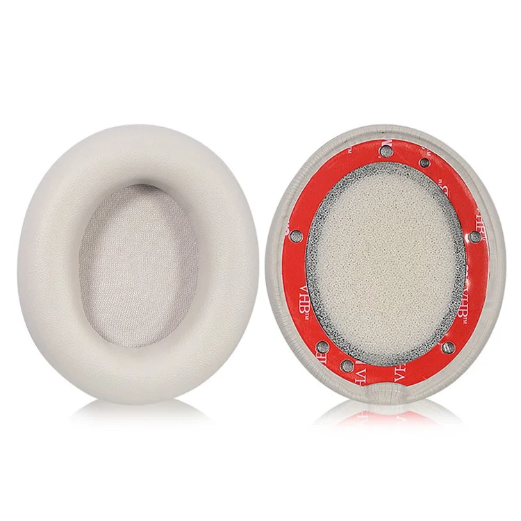 1 Paire de Coussinets d'Oreille en Cuir de Protéine et Mousse à Mémoire de Forme pour Beats Studio Pro - Couleur Sable