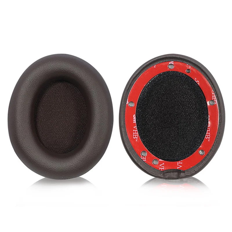 1 Pair For Beats Studio Pro Ear Cushions Protein Leather + Memory Foam Headphone Earpads - Coffee