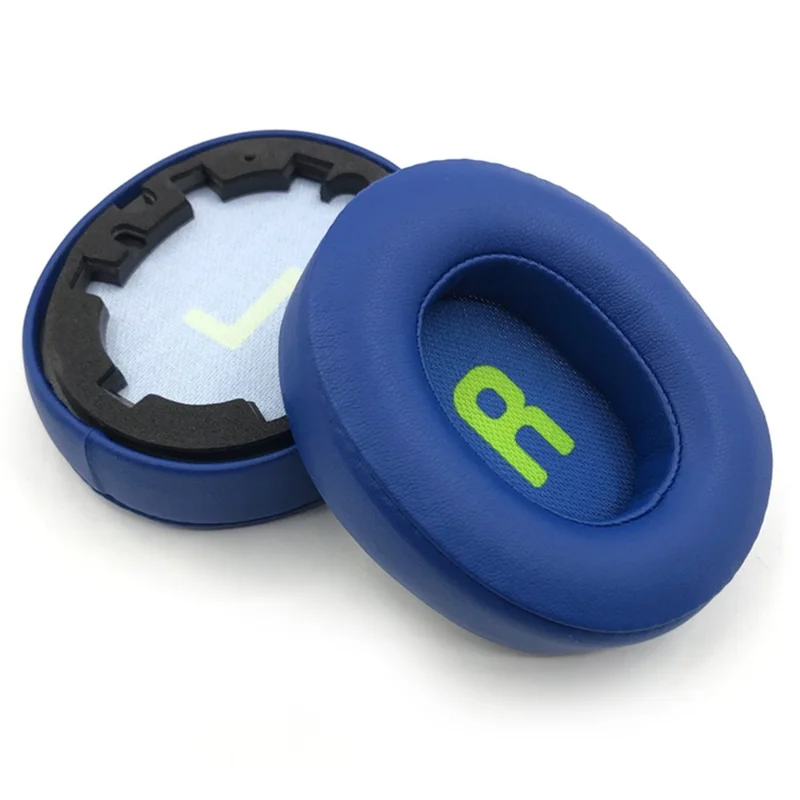 1 Pair For JBL JR460NC Headset Ear Cushions Protein Leather + Memory Foam Replacement Earpads - Blue