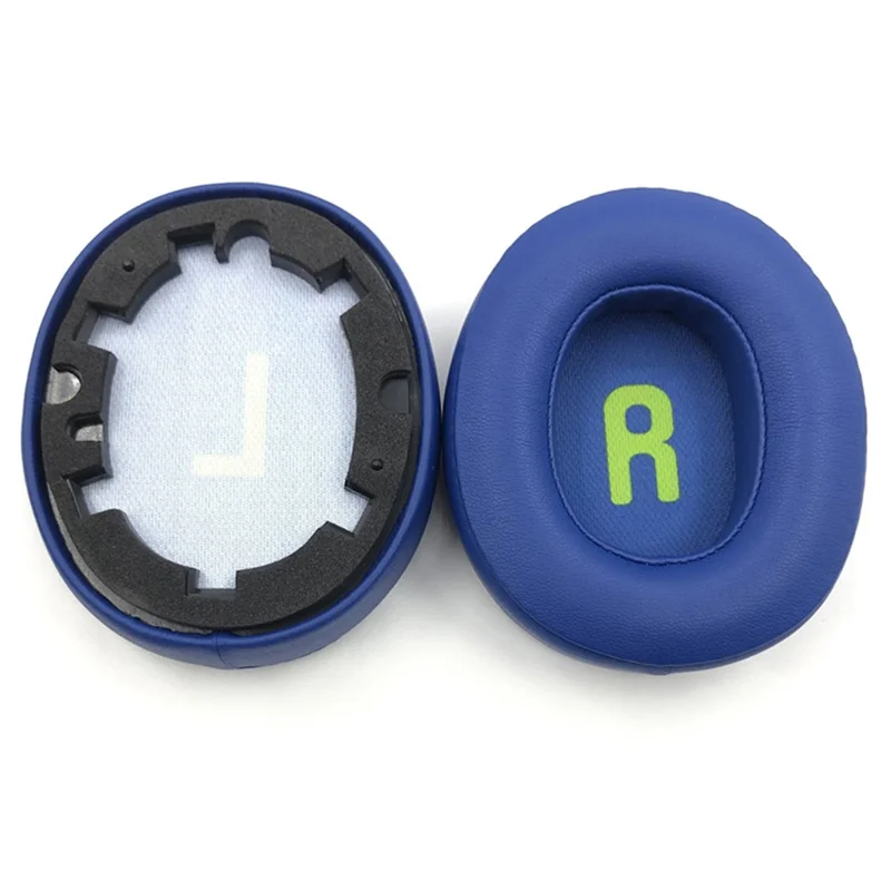 1 Pair For JBL JR460NC Headset Ear Cushions Protein Leather + Memory Foam Replacement Earpads - Blue