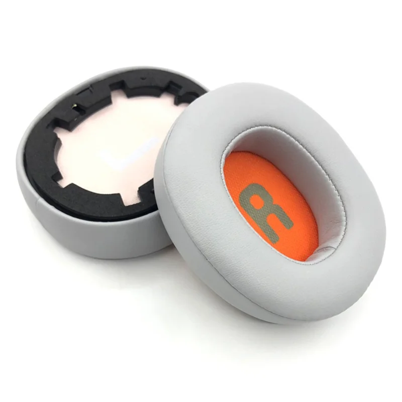 1 Pair For JBL JR460NC Headset Ear Cushions Protein Leather + Memory Foam Replacement Earpads - Grey