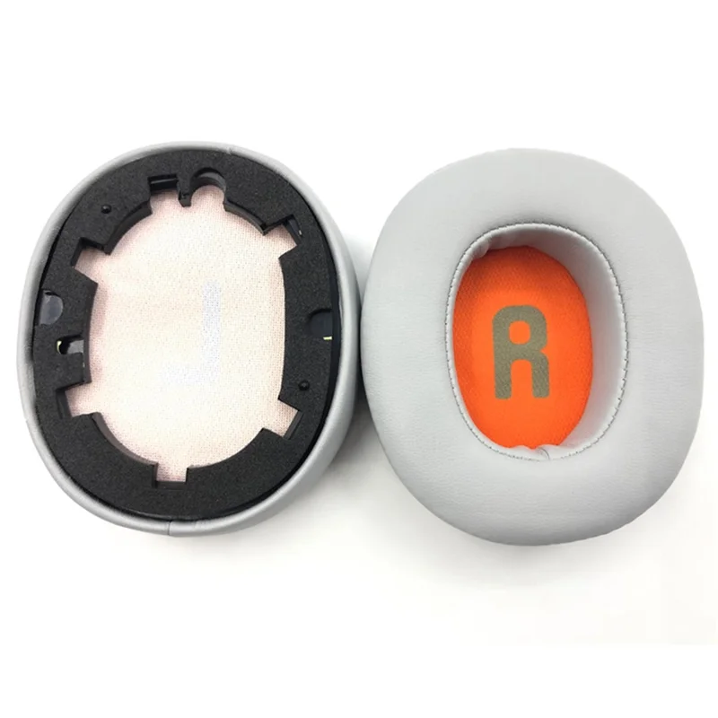 1 Pair For JBL JR460NC Headset Ear Cushions Protein Leather + Memory Foam Replacement Earpads - Grey