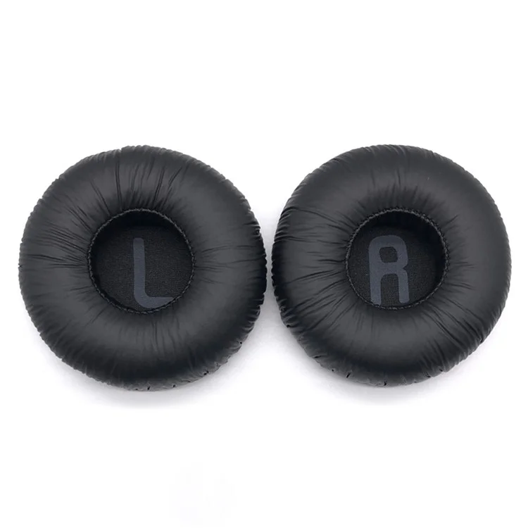 1 Pair For JBL Tune600BT / T520BT / T510BT / T500BT / T450BT Protein Leather + Memory Foam Ear Cushion - Black