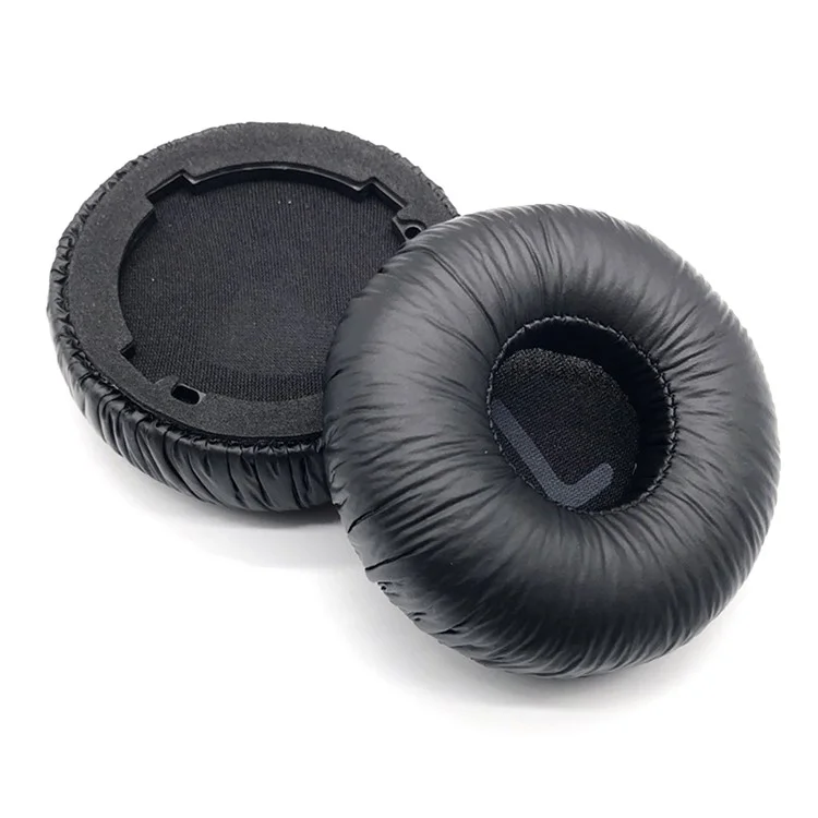 1 Pair For JBL Tune600BT / T520BT / T510BT / T500BT / T450BT Protein Leather + Memory Foam Ear Cushion - Black