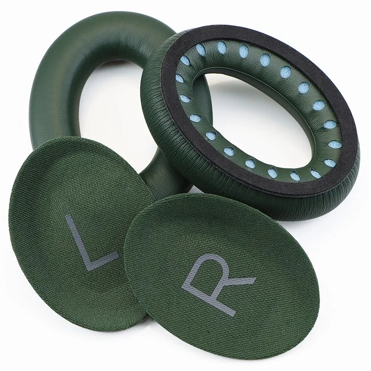 For BOSE QuietComfort 45 Protein Leather Headphone Ear Cushions with Mini Crowbar - Army Green