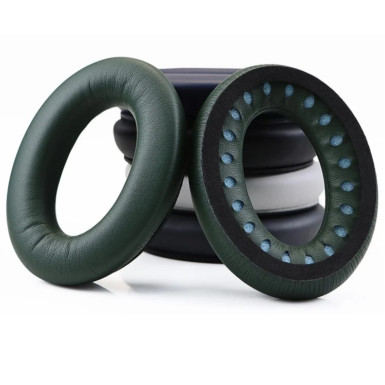 For BOSE QuietComfort 45 Protein Leather Headphone Ear Cushions with Mini Crowbar - Army Green