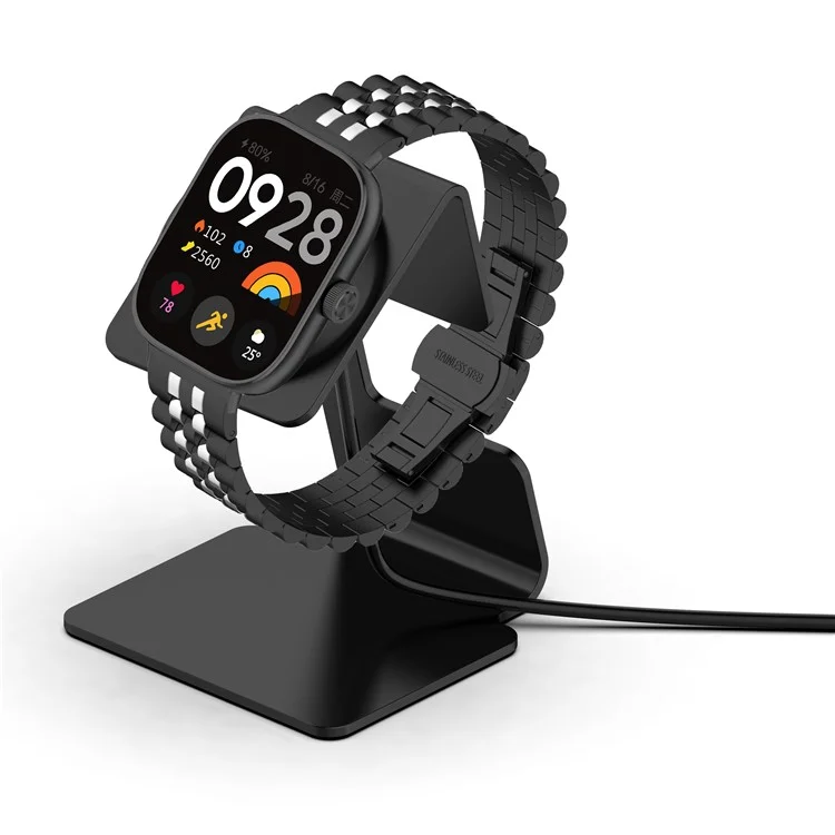 Suporte de Apoio para Xiaomi Redmi Watch 4 / Smart Band 8 Pro Carregador de Relógio Suporte Metálico Dock (sem Carregador) - Preto
