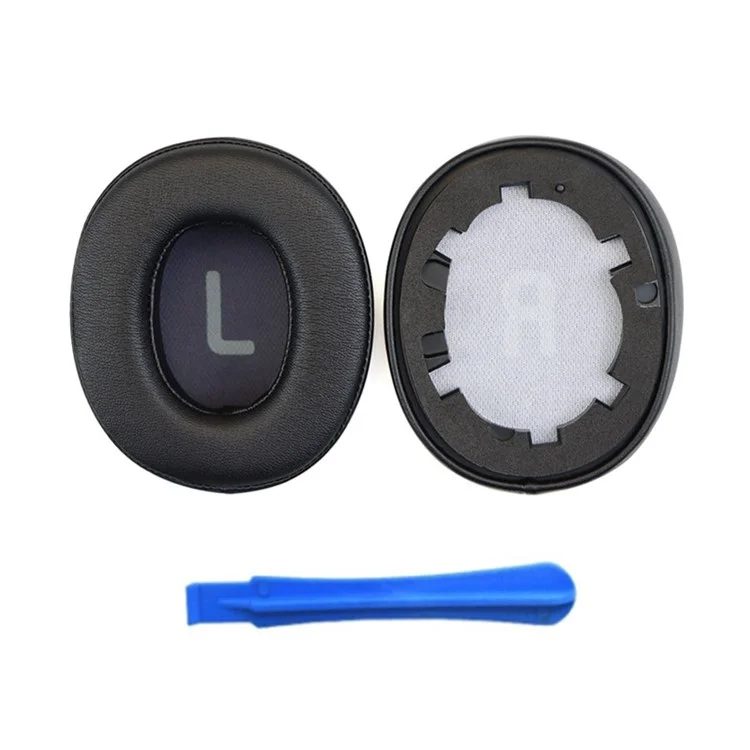 1 Pair For JBL TUNE 700BT / 710BT / 750BTNC / 760NC Protein Leather Earpads Cushions + Crowbar - Black