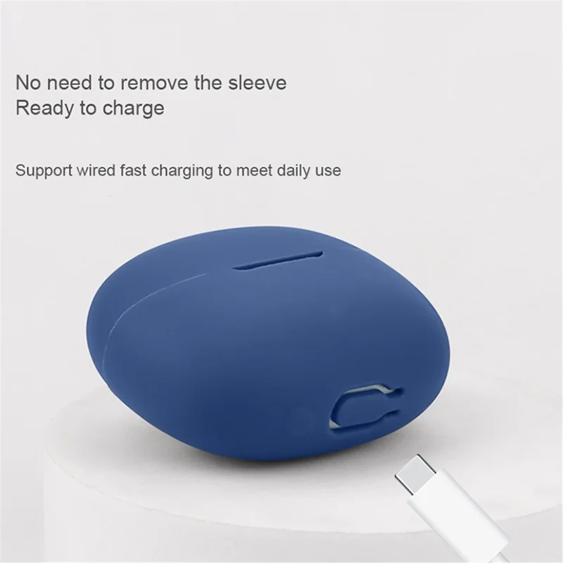 For EDIFIER X5 Pro Silicone Case Bluetooth-compatible Headset Sleeve Cover with Buckle - White