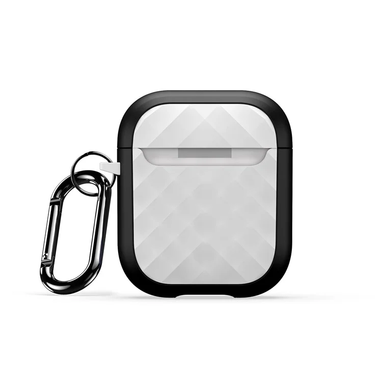 DUX DUCIS PECC Series para Apple AirPods com Case de Carregamento (2016) / (2019) / AirPods com Case de Carregamento Sem Fio (2019) - Preto+Branco