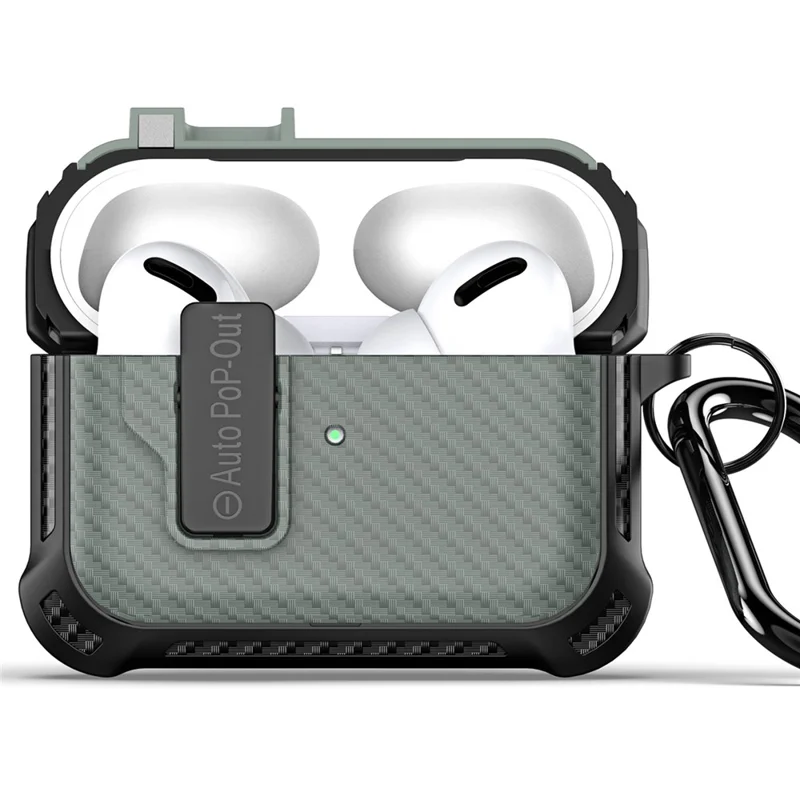 Serie Dux Ducis PECI Para Apple AirPods Pro 2 Case de Protección Textura Tejida de Almacenamiento Portátil de Almacenamiento - Ejercito Verde