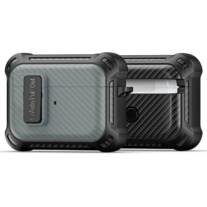 DUX DUCIS PECI Series Per Apple AirPods Pro 2 Custodia Protettiva Tessuta Texture Portatile Copertura di Immagazzinaggio - Verde Esercito