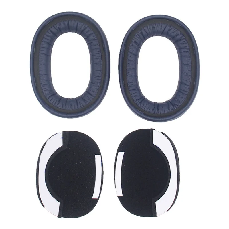 For Jabra Elite 85h 1 Pair Headphone Earpads Replace Sponge Earmuffs with Crowbar - Dark Blue