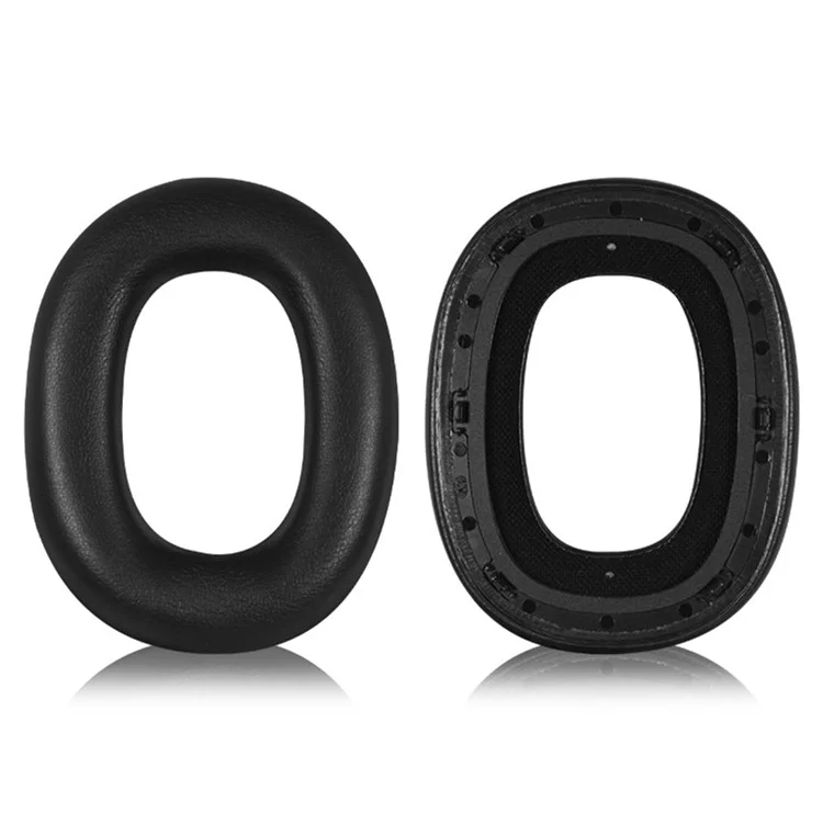 1 par de almohadillas para Bowers & Wilkins Px8 de cuero de proteína + Cojines de espuma de memoria - Negro