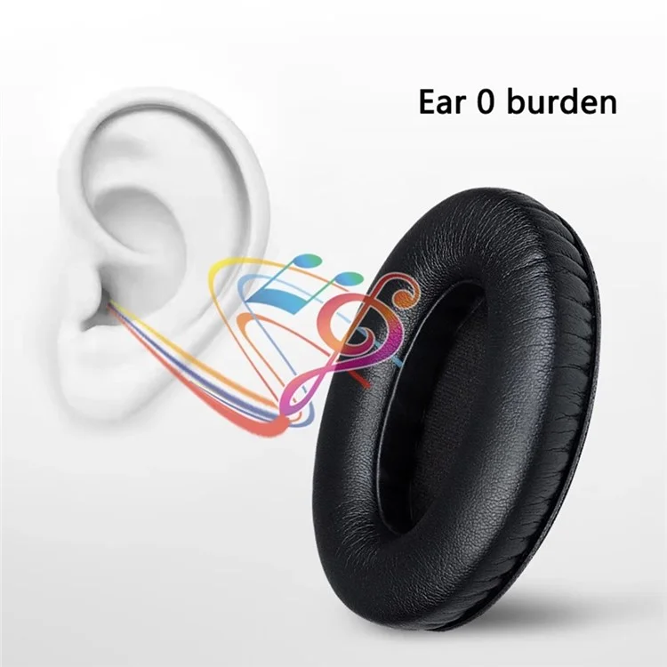 1 Par de Almohadillas de Repuesto para Sennheiser HD200 Pro, Cuero de Proteína + Espuma de Memoria