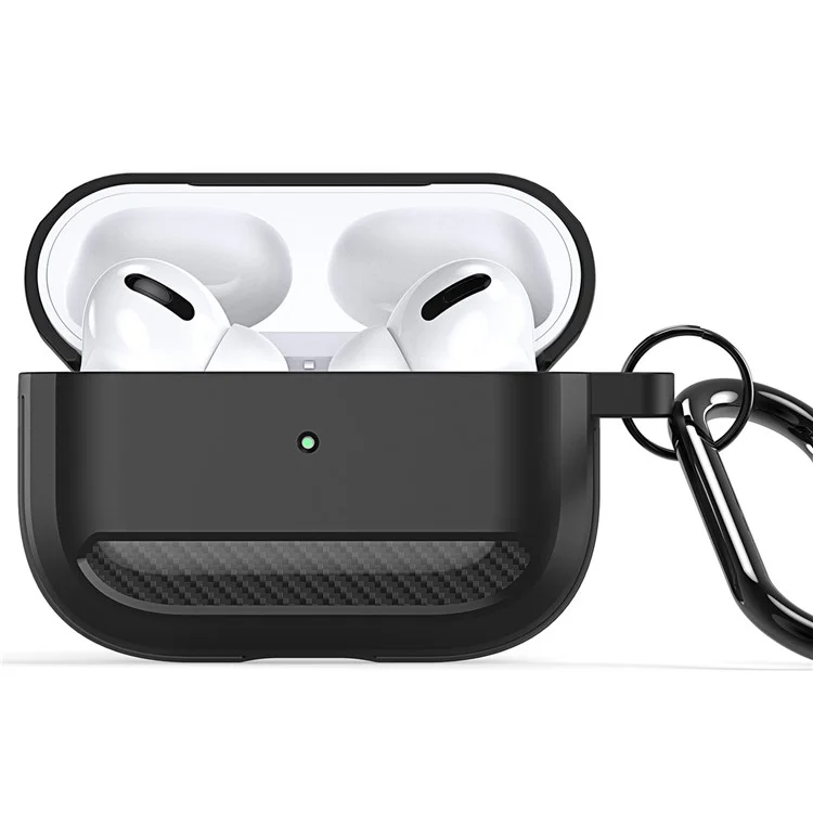 DUX DUCIS PECB Series TPU Case for Apple AirPods Pro Drop-proof Cover with Hook - Black