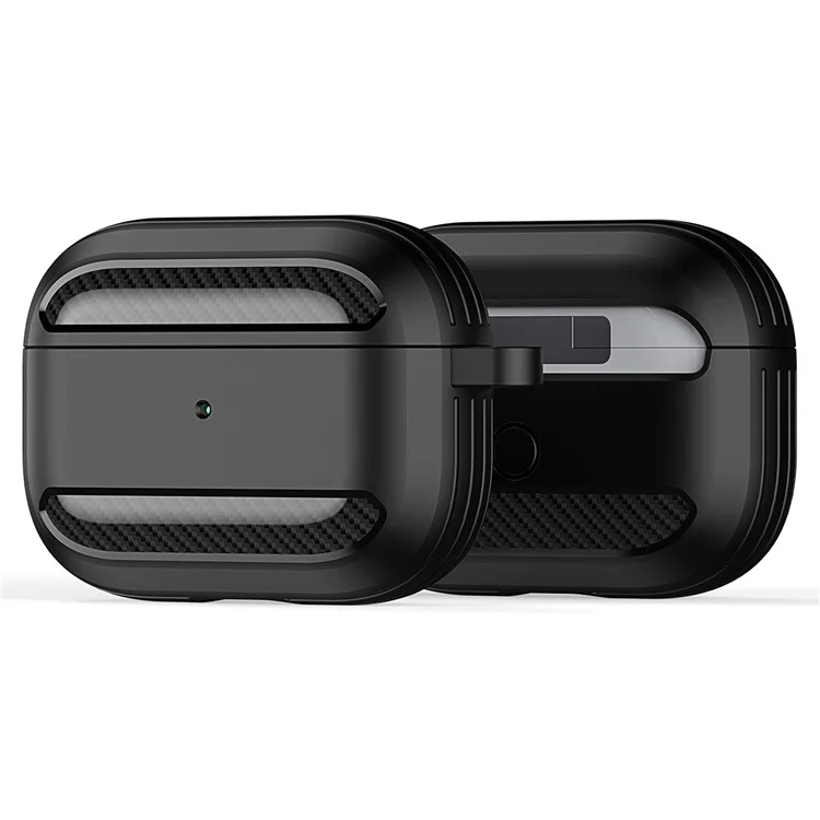 Dux Ducis PECB Series TPU Case Para Apple AirPods Pro Topa à Prova de Gota Com Gancho - Preto