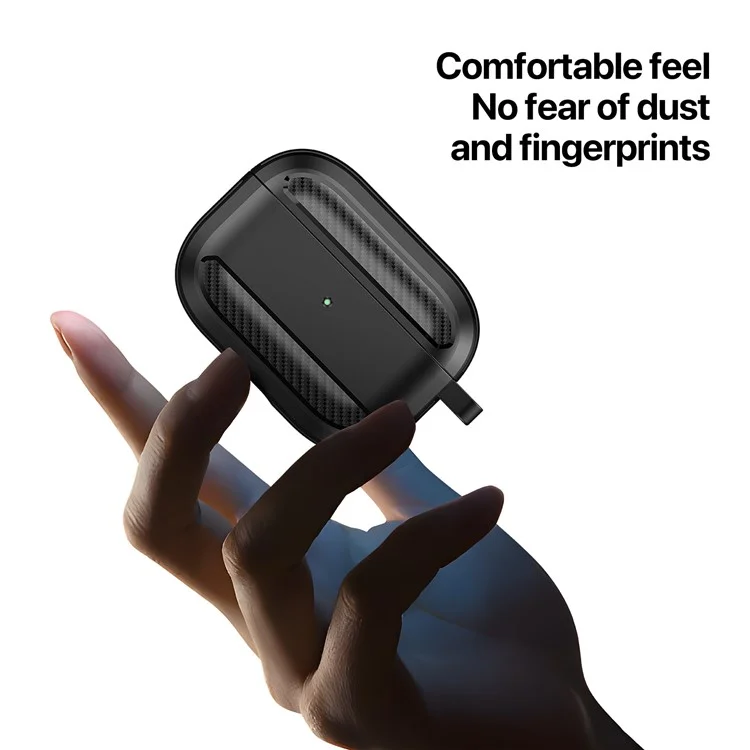 DUX DUCIS PECB Series Funda de TPU para Apple AirPods Pro Cubierta a prueba de caídas con gancho - Negro