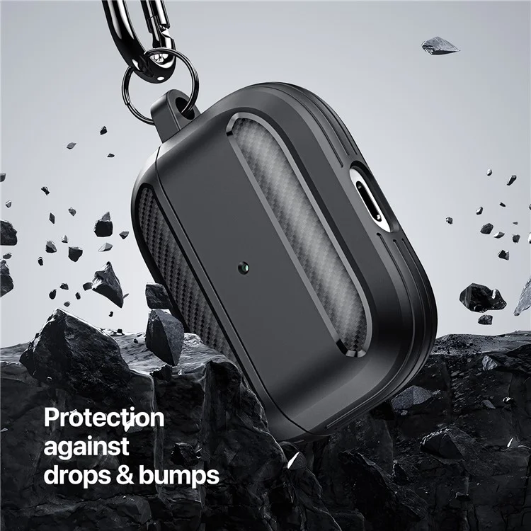 DUX DUCIS PECB Серия для Apple AirPods с зарядным чехлом (2016) / (2019) / AirPods с беспроводным зарядным чехлом (2019) TPU Чехол - Черный