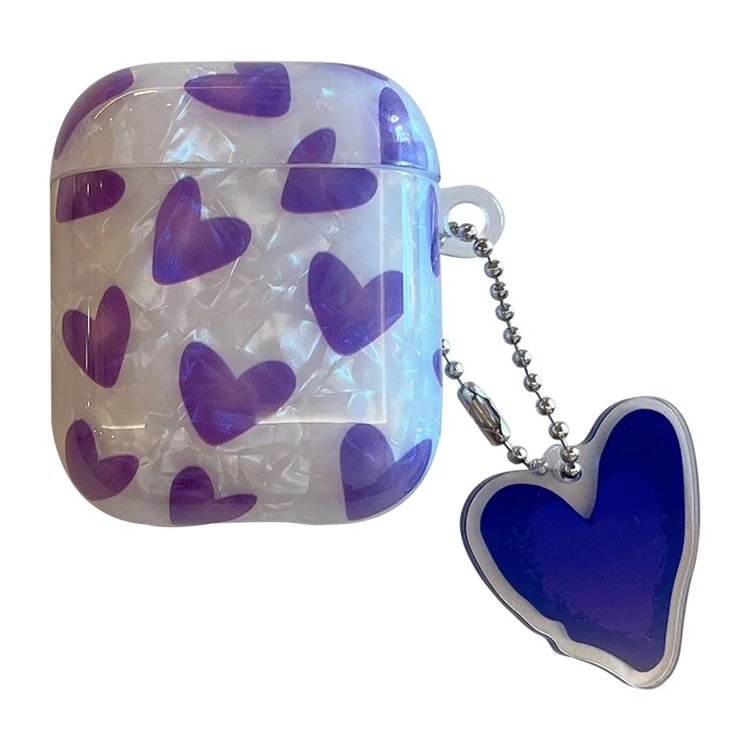 Capa TPU para AirPods com Case de Carregamento (2016) / (2019) / AirPods com Case de Carregamento Sem Fio (2019) Caso Anti-queda - Roxo
