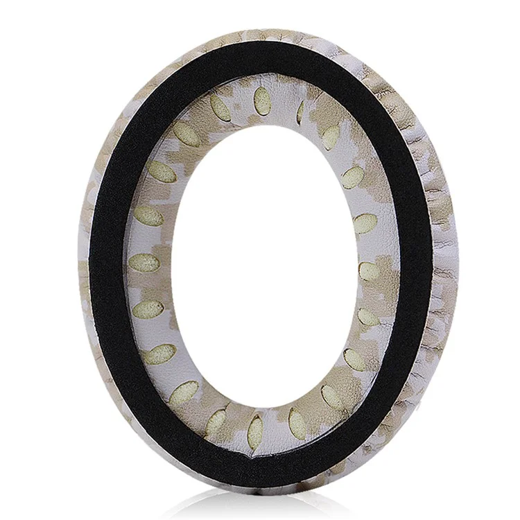 For BOSE QC35  /  QC35 II Camouflage Pattern Protein Leather + Sponge Ear Cushions with Crowbar - Diamond Camouflage+White Pad