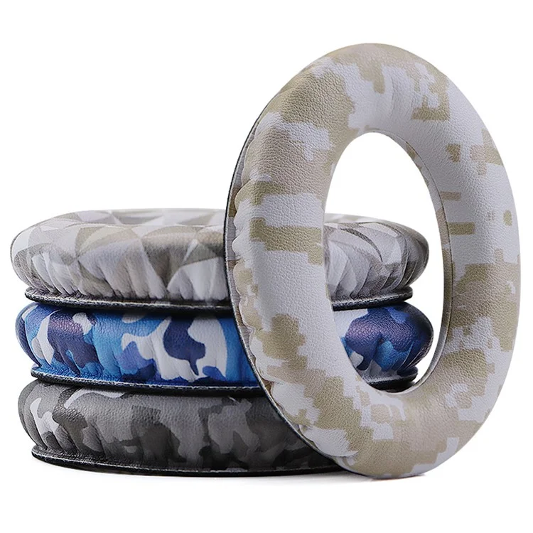 For BOSE QC35  /  QC35 II Camouflage Pattern Protein Leather + Sponge Ear Cushions with Crowbar - Diamond Camouflage+White Pad